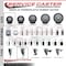 Service Caster 3'' Thermoplastic Rubber Swivel 1'' Expanding Stem Caster Set 2 Total Lock Brakes, 4PK SCC-EXTTL20S314-TPRB-2-S-2-1 - alternate 3